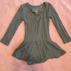 Posh peanut long sleeve waffle twirl bodysuit